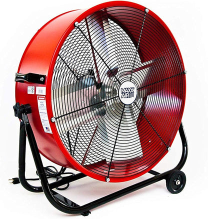 Maxx Air 24" Industrial Fan Heavy Duty - Rugged Drum Fan for Workshop - Powerful Shop Fans Heavy