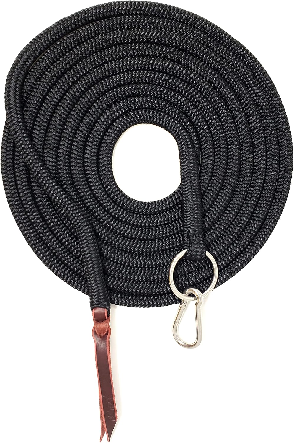 22' Long Line with SS O Ring and Carabiner (Black)