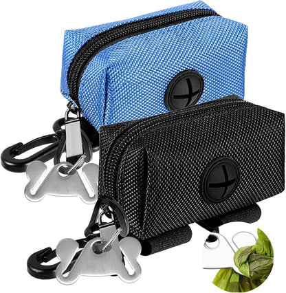 Dog Waste Bag Dispenser Pet Poop Bags Holder for Doggie Waste Bags Dispensers Soft Fabric Zipper