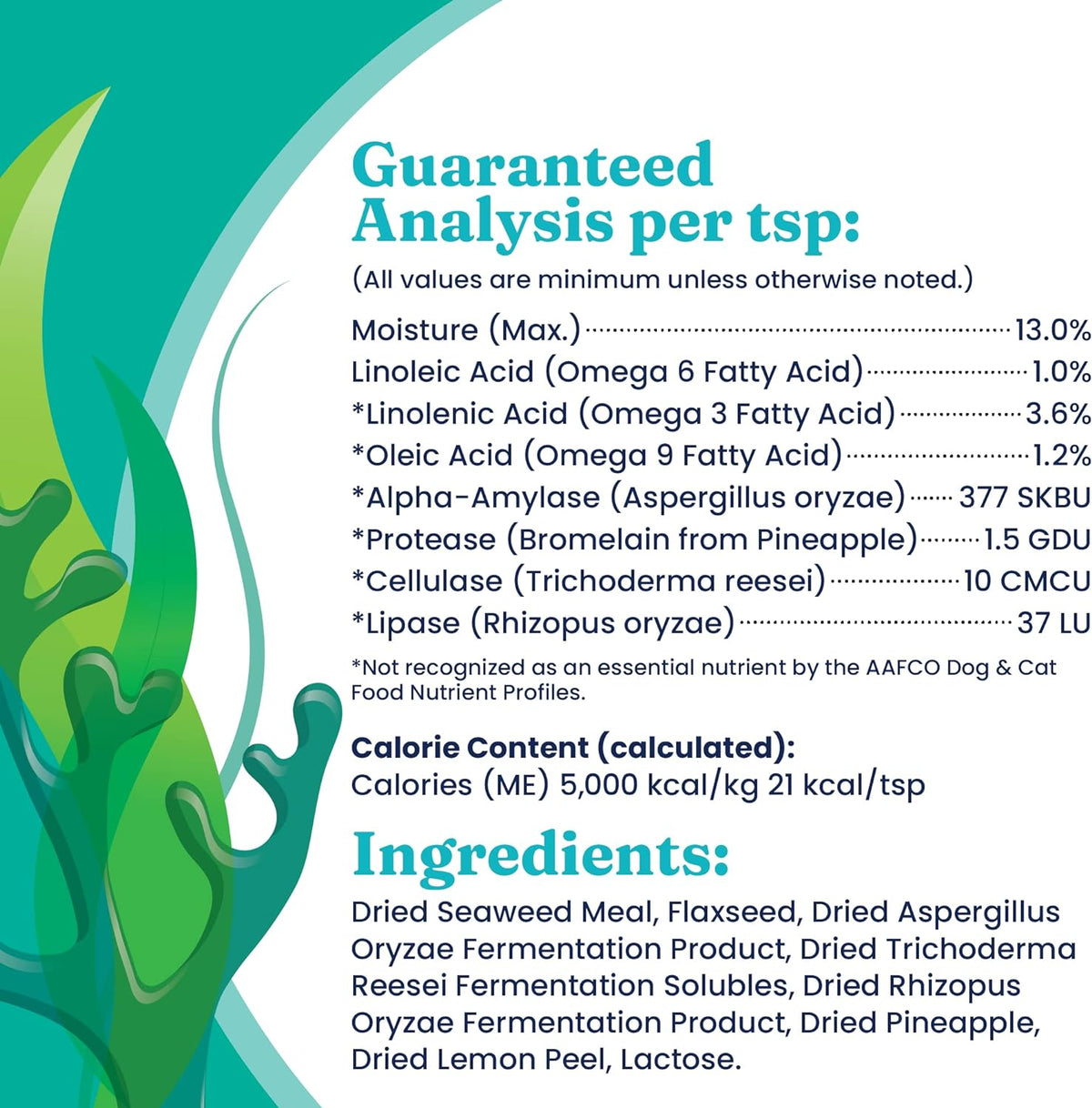 Solid Gold Cat & Dog Multivitamin Powder - Kelp Powder, Omega 3 & Vitamins for Dental, Digestive