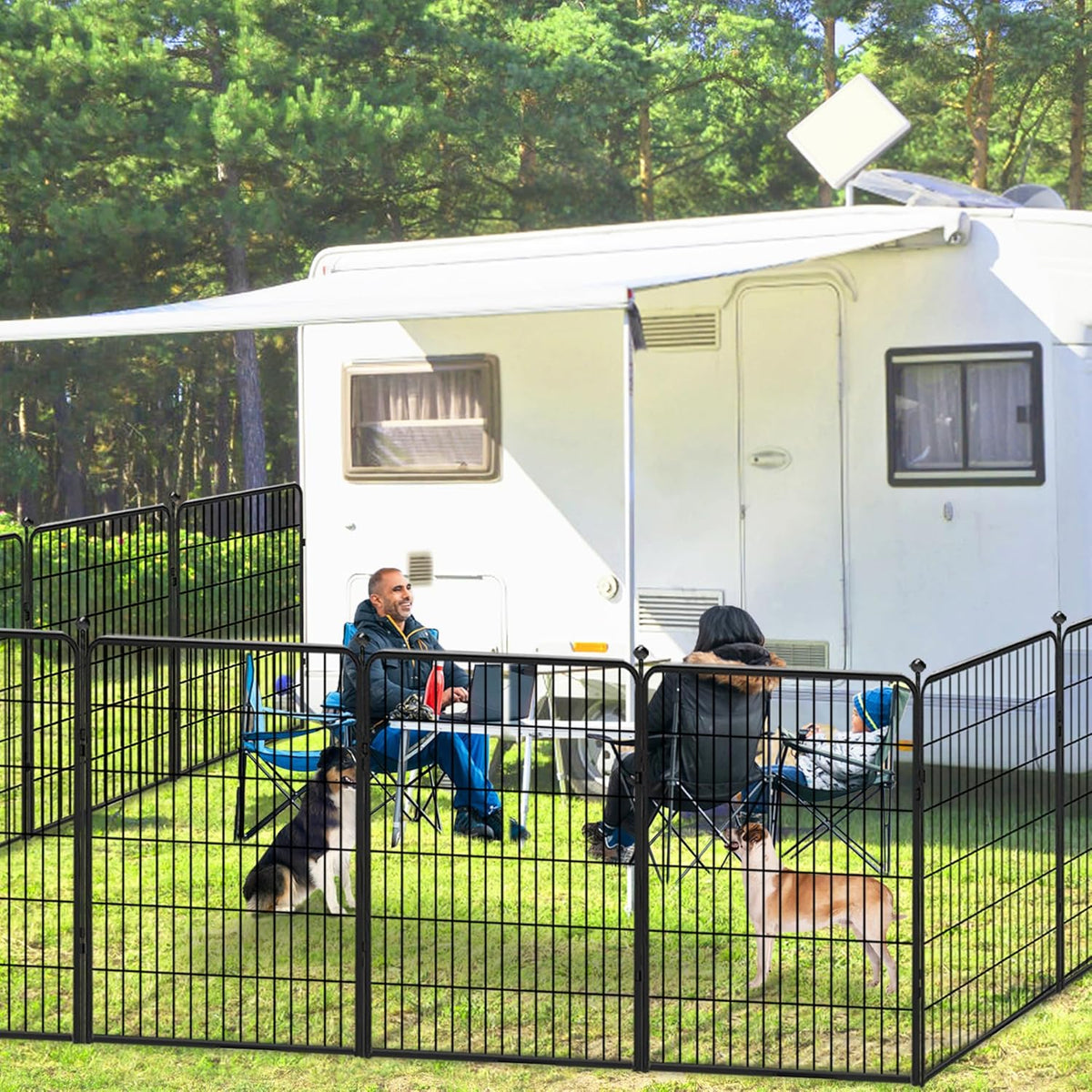 Dog Playpen 40 inch 10 Panels Indoor Dog Pen for Large/Medium/Small Dogs Heavy Duty Metal Dog Fence