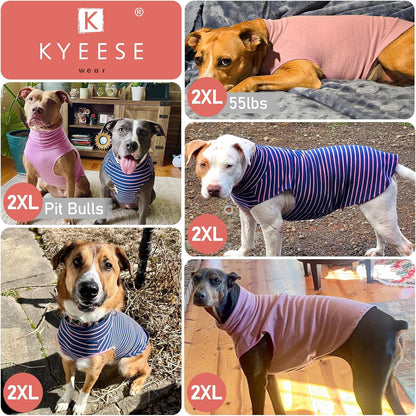 KYEESE 2Pack Dog Sweater Pullover Dog Sweaters for Medium Dogs Girl Soft Dogs Clothes Stretchy Pet
