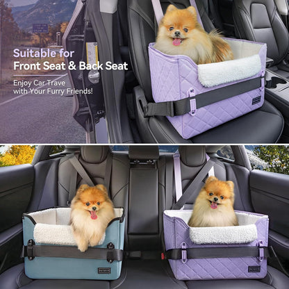 PETSFIT Dog Car Seats for Small Dogs, Patent Safe Buckles Cat Car Seat, Car Seat for Dogs with