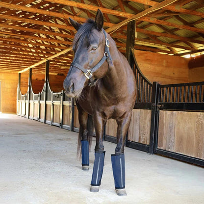 Jeffers Romper Stomper Fly Boots for Horses - Grey, Large – Breathable Mesh Leg Wraps for Insect