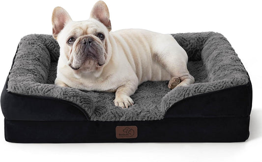 Bedsure Orthopedic Dog Bed Medium Size Dogs - Washable Medium Dog Cat Bed Waterproof, Comfort Pet