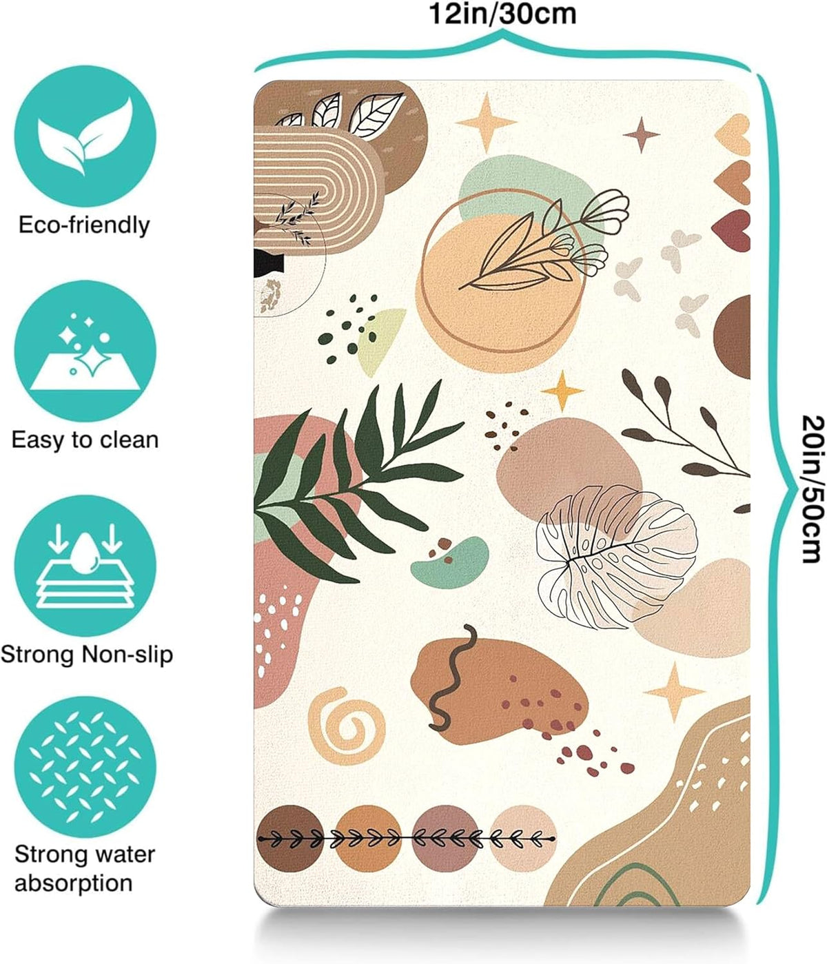 Pet Feeding Mat for Floors Waterproof Dog Mat for Food and Water Absorbent Quick Dry Non Slip mat