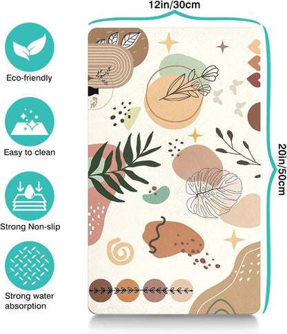 Pet Feeding Mat for Floors Waterproof Dog Mat for Food and Water Absorbent Quick Dry Non Slip mat