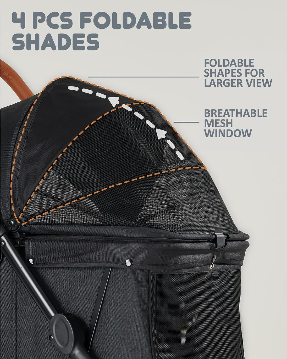 Medium Dog Stroller for Large Dogs, pet Stroller for Medium Dogs Up to 66lbs, All-Terrain with