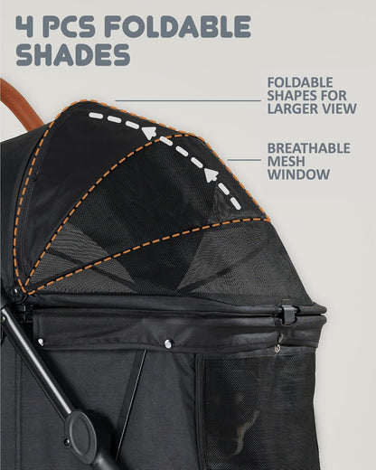 Medium Dog Stroller for Large Dogs, pet Stroller for Medium Dogs Up to 66lbs, All-Terrain with