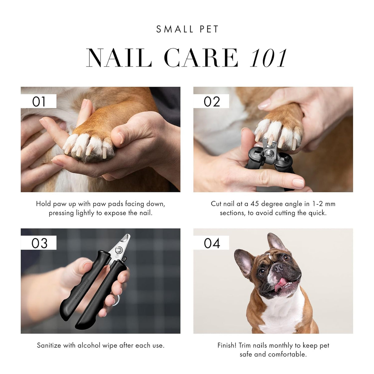 Tweezerman Small Nail Clippers for Dogs & Cats, Manual Professional Dog & Cat Nail Trimmer with