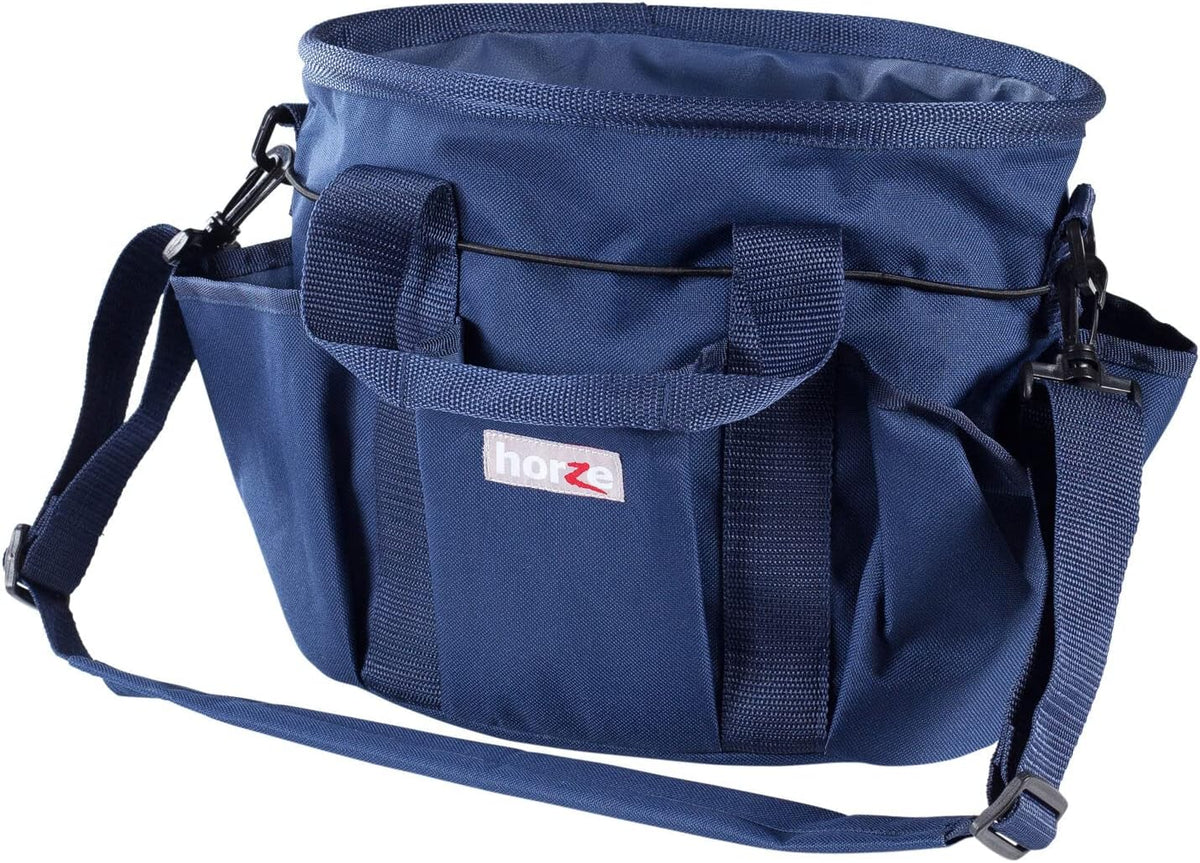 HORZE Grooming Tote Bag for Horses, Dogs with Shoulder Strap and 6 Pockets for Supplies | 12" x 8"