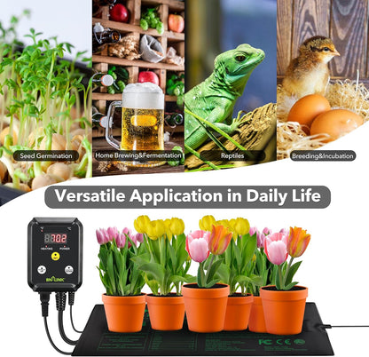 BN-LINK Digital Heat Mat Thermostat Controller for Seed Germination, Reptiles and Brewing Breeding