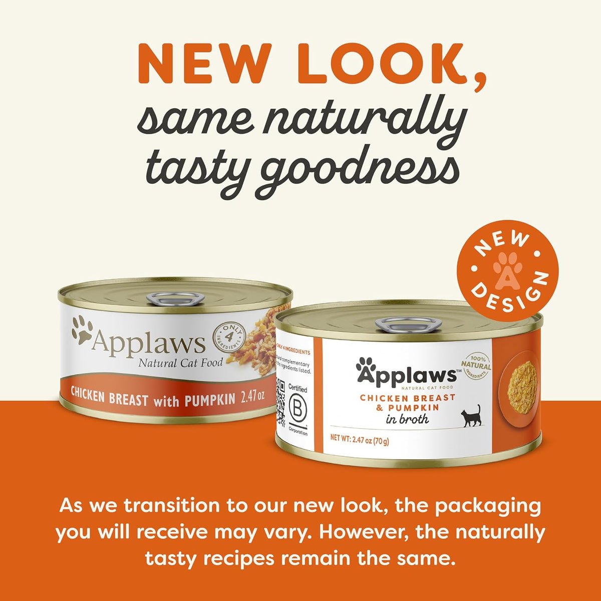 Applaws Natural Wet Cat Food, 24 Count, Limited Ingredient Canned Wet Cat Food, Chicken with