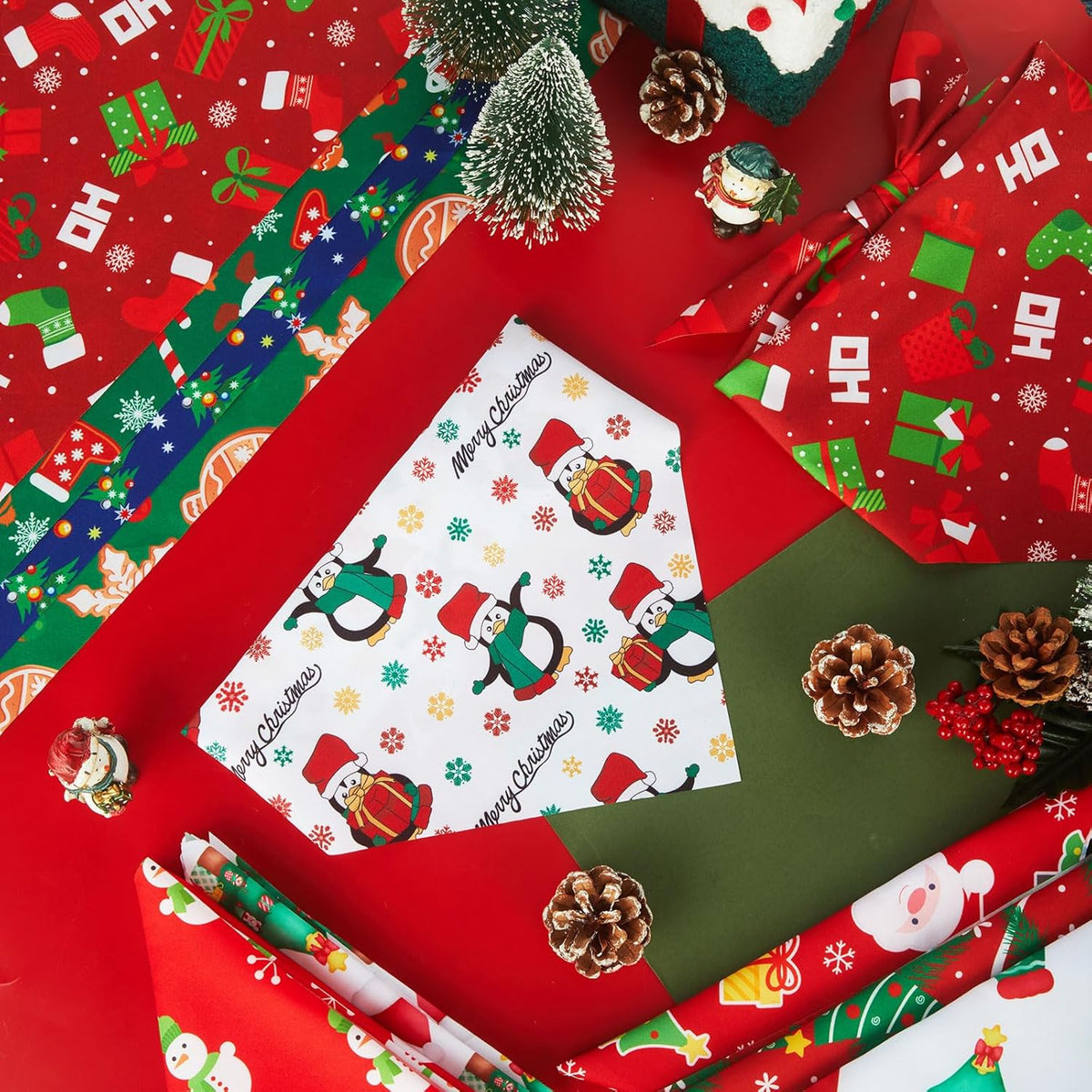 Abbylike 100 Pcs Christmas Dog Bandanas Bulk Xmas Bandanas for Dogs Triangle Kerchief Bibs Scarf