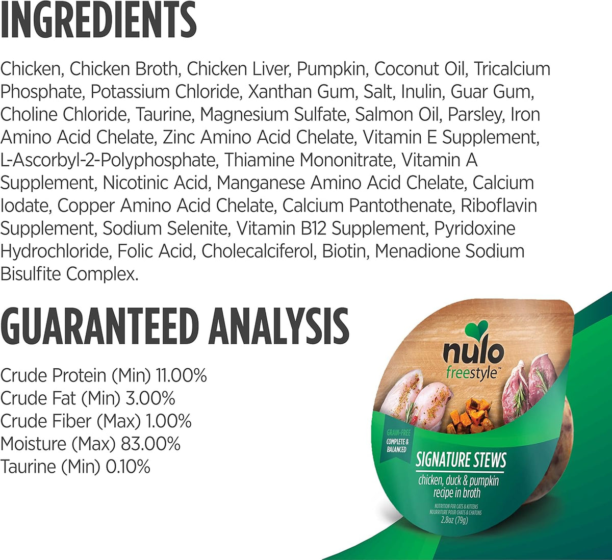 Nulo Freestyle Cat & Kitten Wet Cat Food Signature Stew, Premium All Natural Grain-Free Cat Food