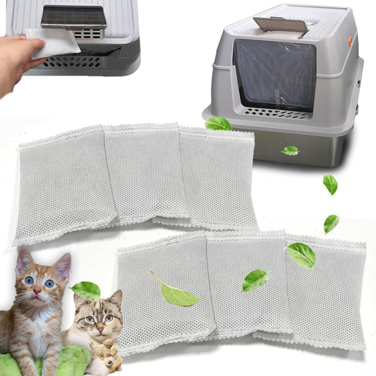 Activated Charcoal Odor Absorber Bags Compatible with OKSOTY Stainless Steel Cat Litter Box