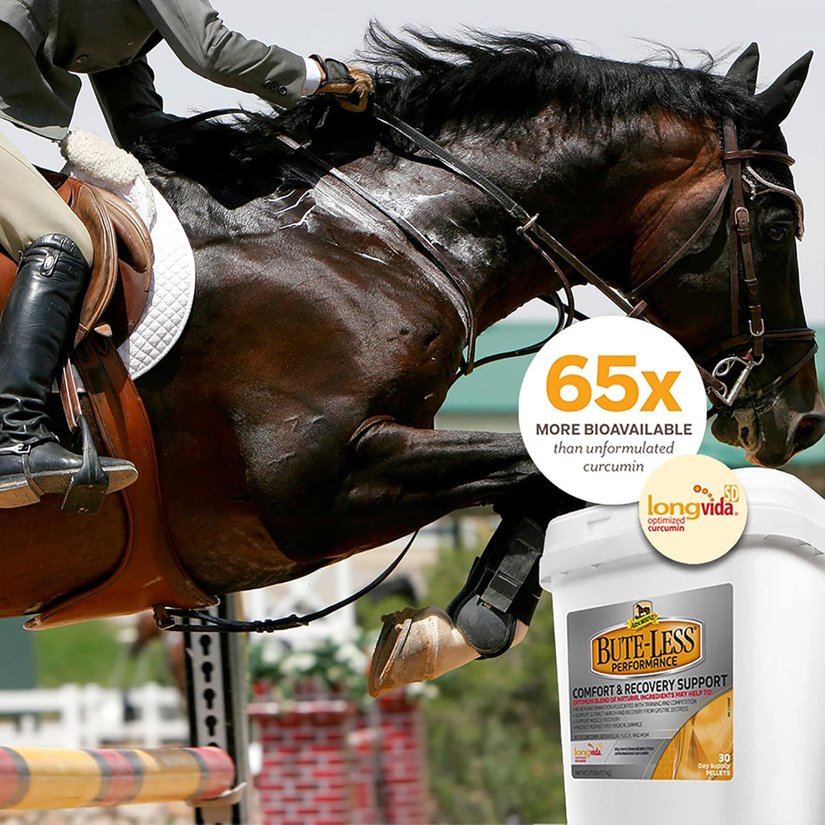 Absorbine Bute-Less Performance Advanced Formula Horse Supplement Pellets, Supports Healthy