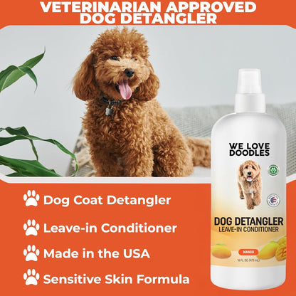 We Love Doodles Dog Detangler Spray - Leave-in Conditioner for Dogs - Dog Detangling Spray