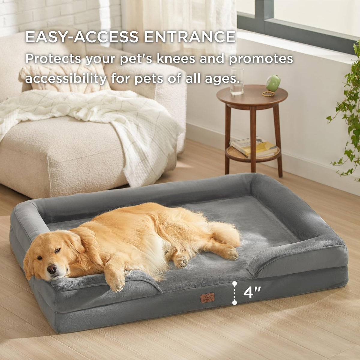 Bedsure XL Plus Orthopedic Dog Bed for Extra Large Dogs - Washable XLarge Dog Cat Bed Waterproof