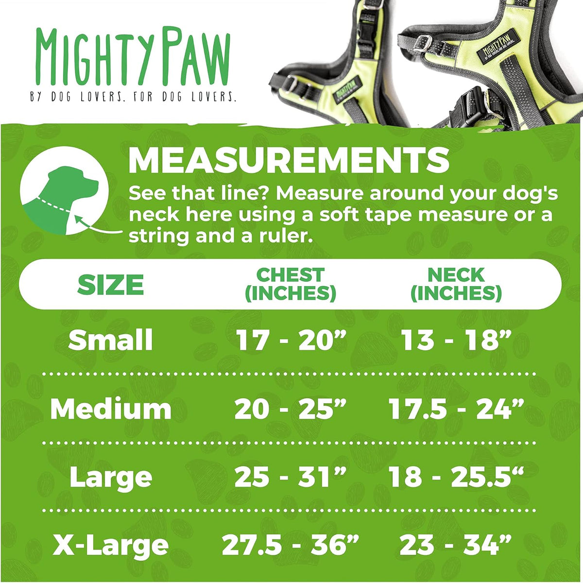 Mighty Paw Sport Harness 2.0 - Padded Canine Accessory - Adjustable Neck and Chest Straps
