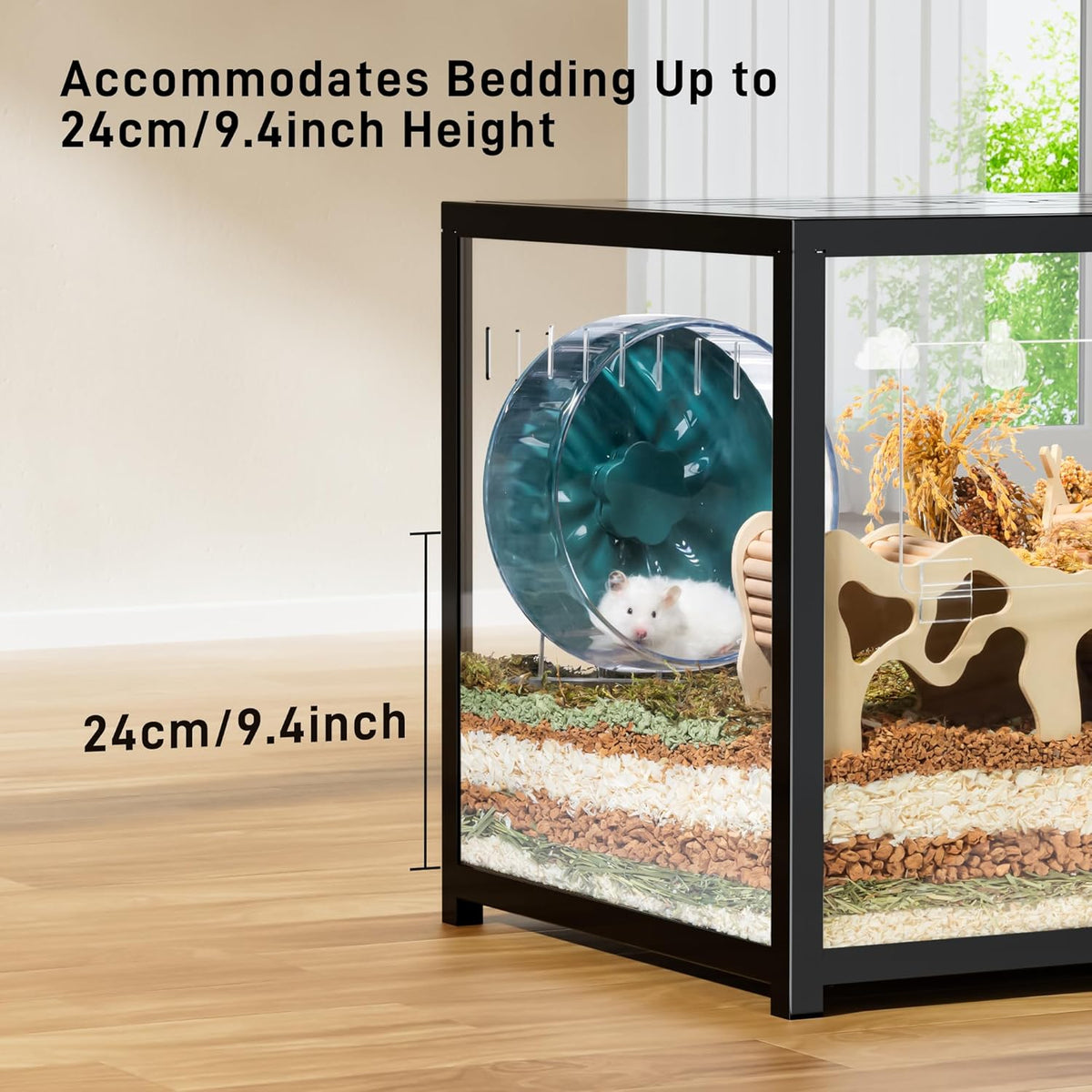 BUCATSTATE Hamster Cage Metal 2.0 - Small Animal Habitats Large Stackable with Top Access Easy