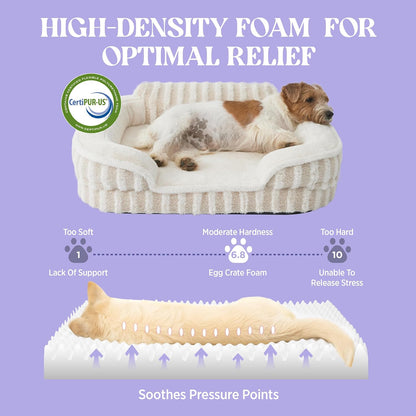 LE SURE Cute Dog Beds for Extra Large Dogs, Orthopedic Waterproof XL Pet Bed with Sides, Non-Slip