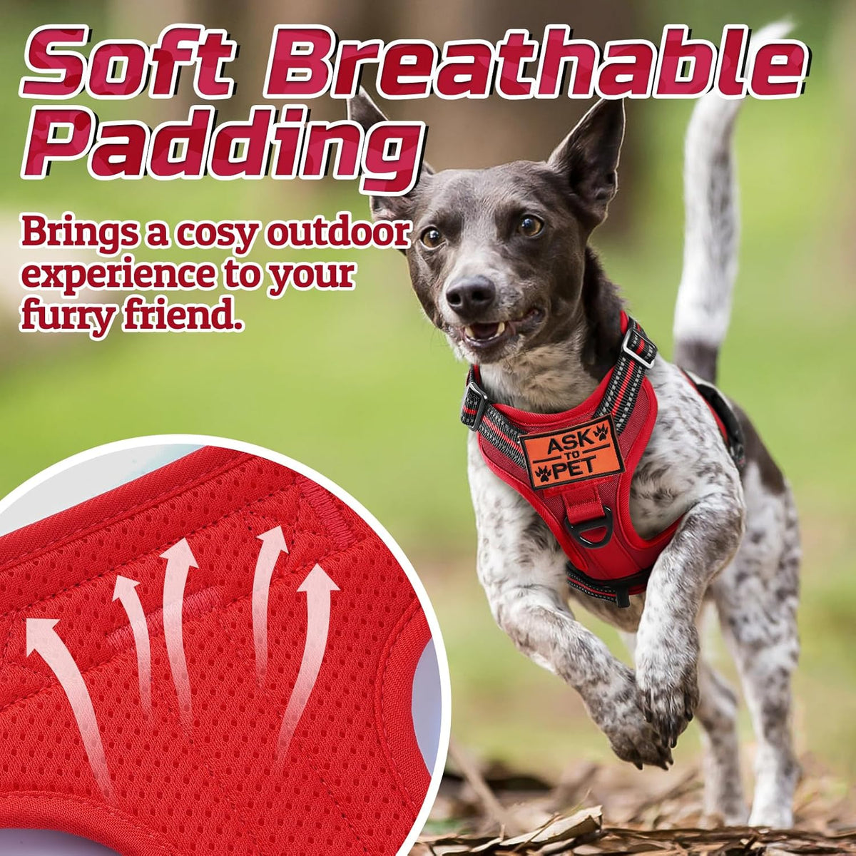 rabbitgoo Tactical Dog Harness for Small Dogs, No Pull Military Service Vest with Handle & Molle