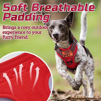 rabbitgoo Tactical Dog Harness for Small Dogs, No Pull Military Service Vest with Handle & Molle