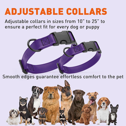 Dogline Biothane Waterproof Dog Collar with Quick Release Buckle Strong Coated Nylon Webbing with