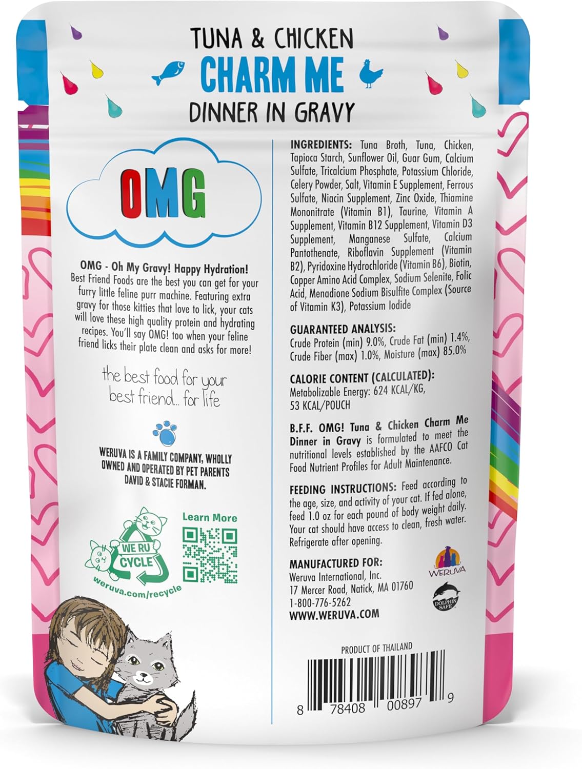 Weruva B.F.F. OMG - Best Feline Friend Oh My Gravy! Tuna & Chicken Charm Me with Tuna & Chicken in