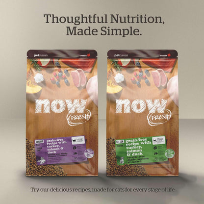 Now Fresh Grain-Free Dry Cat Food with Turkey, Salmon & Duck, Healthy Kibble for Adults Made with