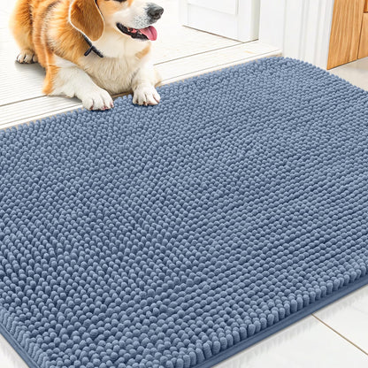 Smiry Dog Door Mat for Muddy Paws 30x20, Absorbs Moisture and Dirt Doormat, Non-Slip Washable Quick