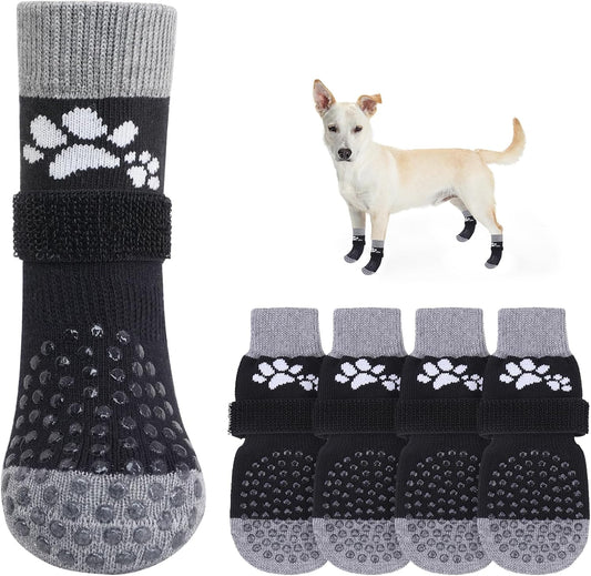 SCENEREAL Anti Slip Dog Sock to Prevent Licking Paws for Hardwood Floors, Boots & Paw Protector