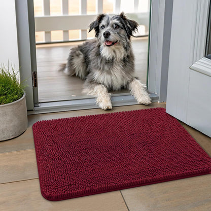 Smiry Dog Door Mat for Muddy Paws 24x16, Absorbs Moisture and Dirt Doormat, Non-Slip Washable Quick