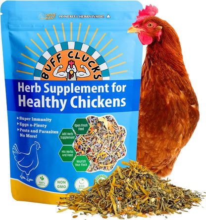 Herb Supplement for Backyard Chickens - Natural Chicken Treats, Poultry Feed Botanical Mix