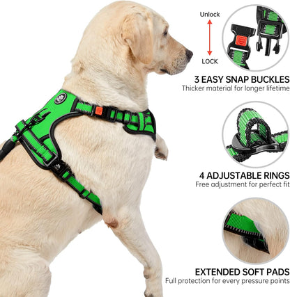 NESTROAD Dog Harness, Adjustable Oxford Harness with Leash, Reflective No-Choke Pet Vest with Easy
