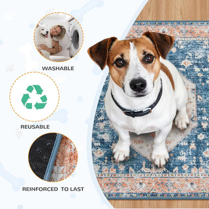 Lahome Super Absorbent & Leakproof Washable Dog Pee Pads - 2 Pack Value Set - Waterproof, Non-Slip