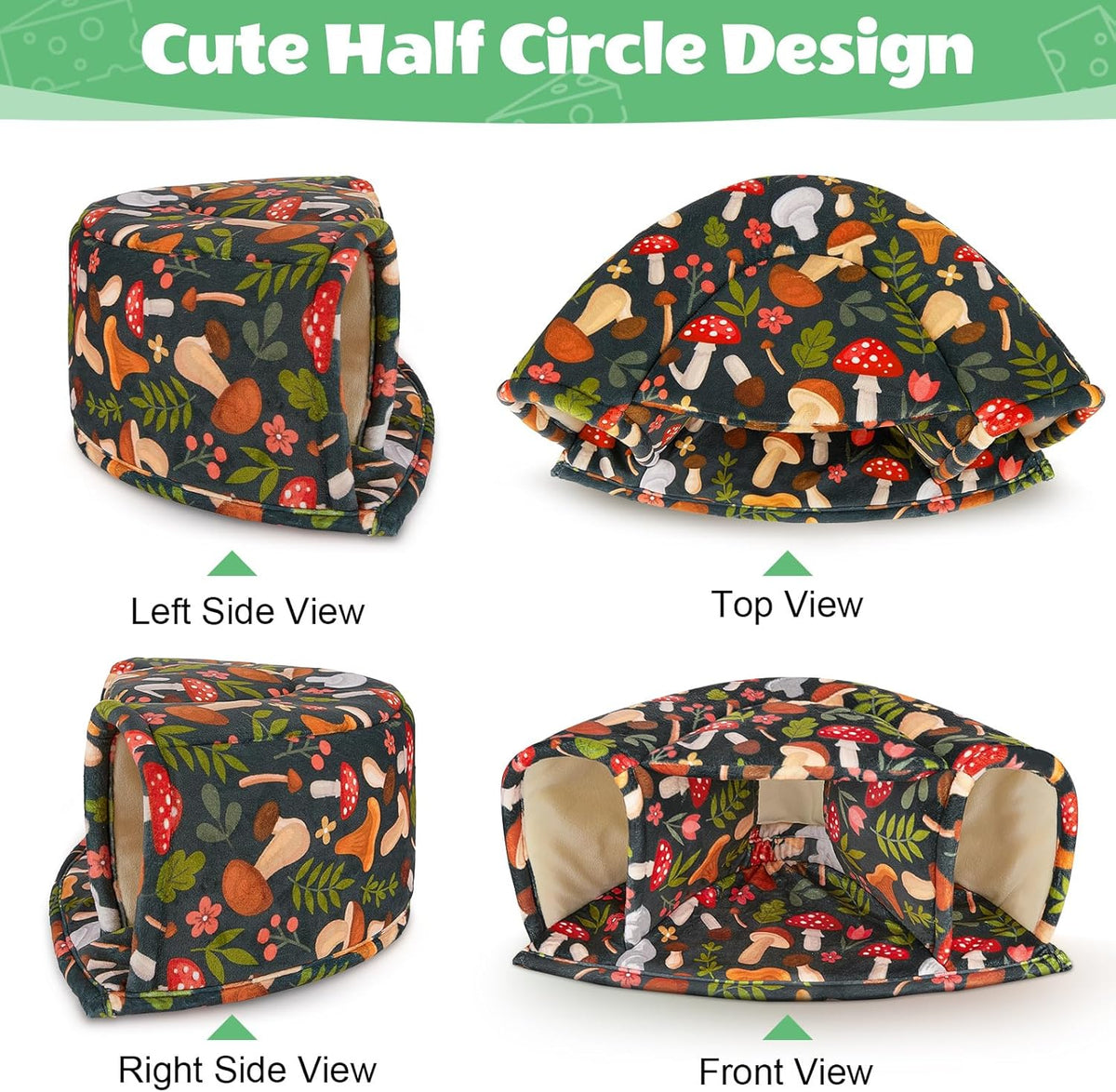 Unicorn Catcher Guinea Pig Hideout - Large Cozy Bed, Warm House, Washable Tunnel Accessories for
