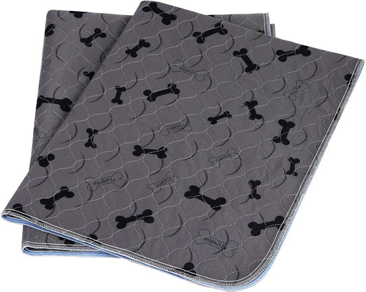 Washable Dog Pee Pads with Free Grooming Gloves,Non Slip Dog Mats with Great Urine