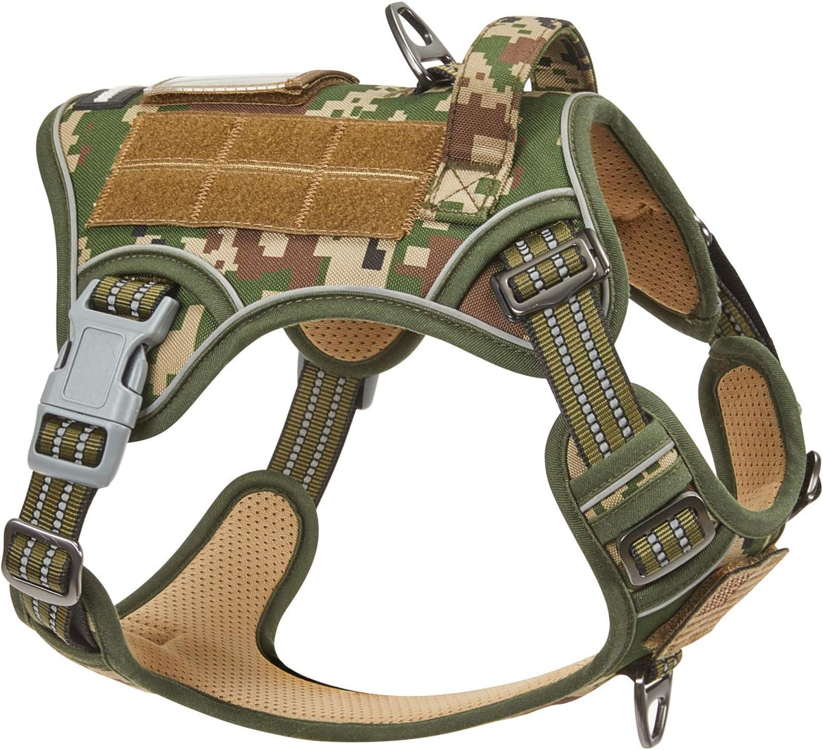 BUMBIN Tactical Dog Harness for Medium Dogs No Pull, Famous TIK Tok No Pull Dog Harness, Fit Smart