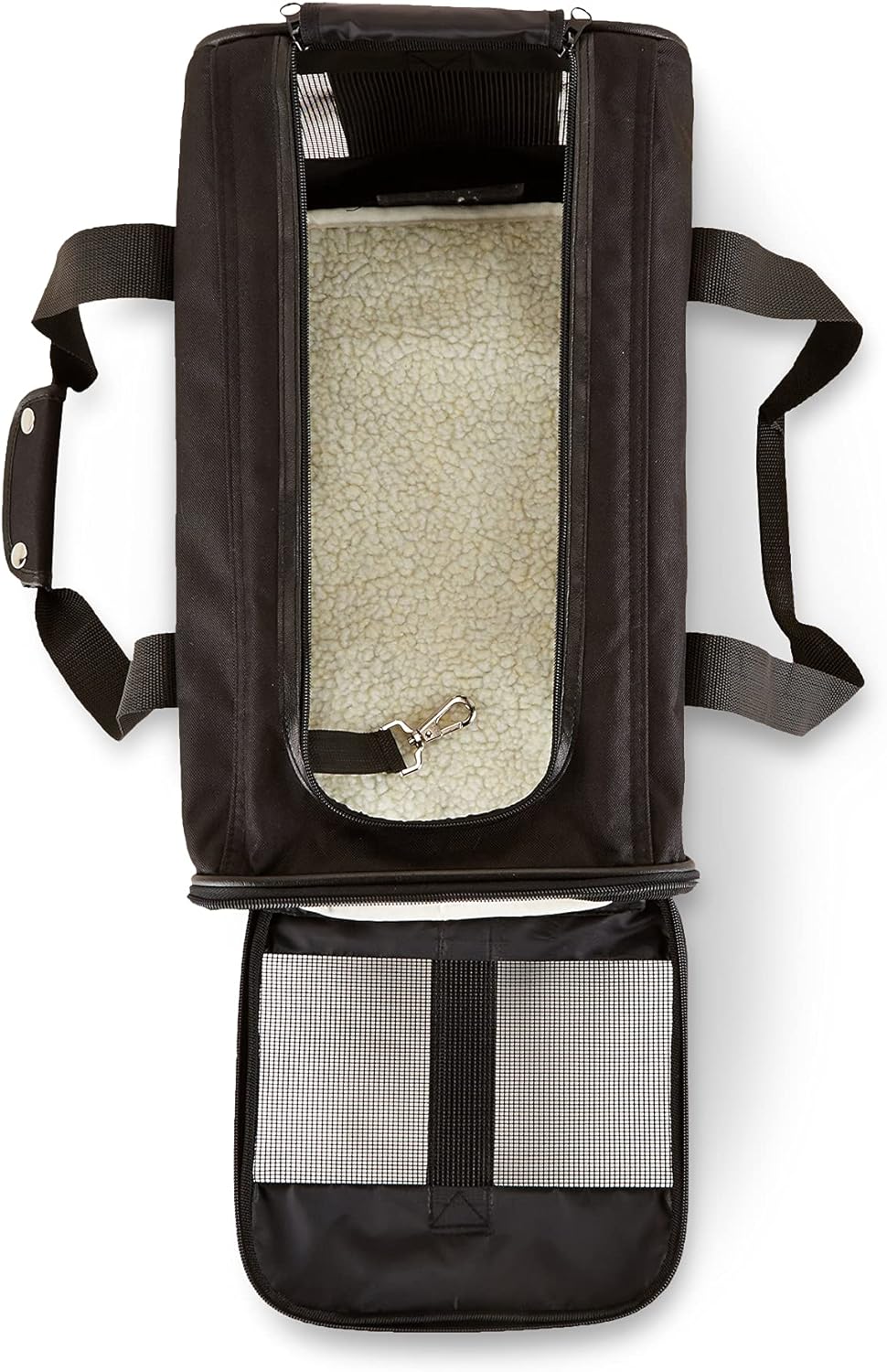 Amazon Basics Soft-Sided Mesh Pet Travel Carrier for Dog, Cat, up to 16 pounds, 16.5" L x 10.6" W x