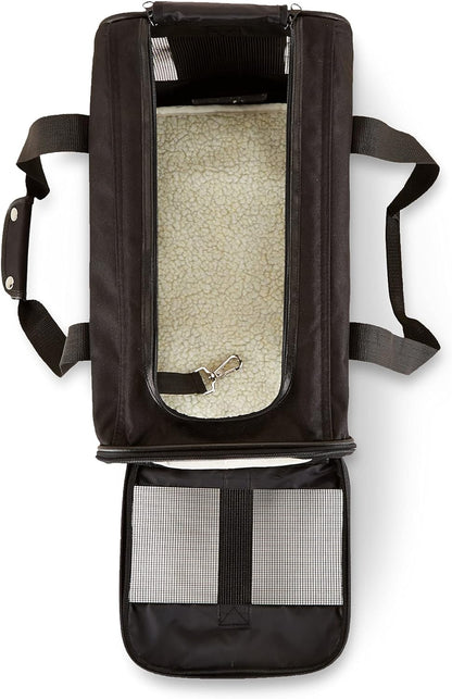 Amazon Basics Soft-Sided Mesh Pet Travel Carrier for Dog, Cat, up to 16 pounds, 16.5" L x 10.6" W x