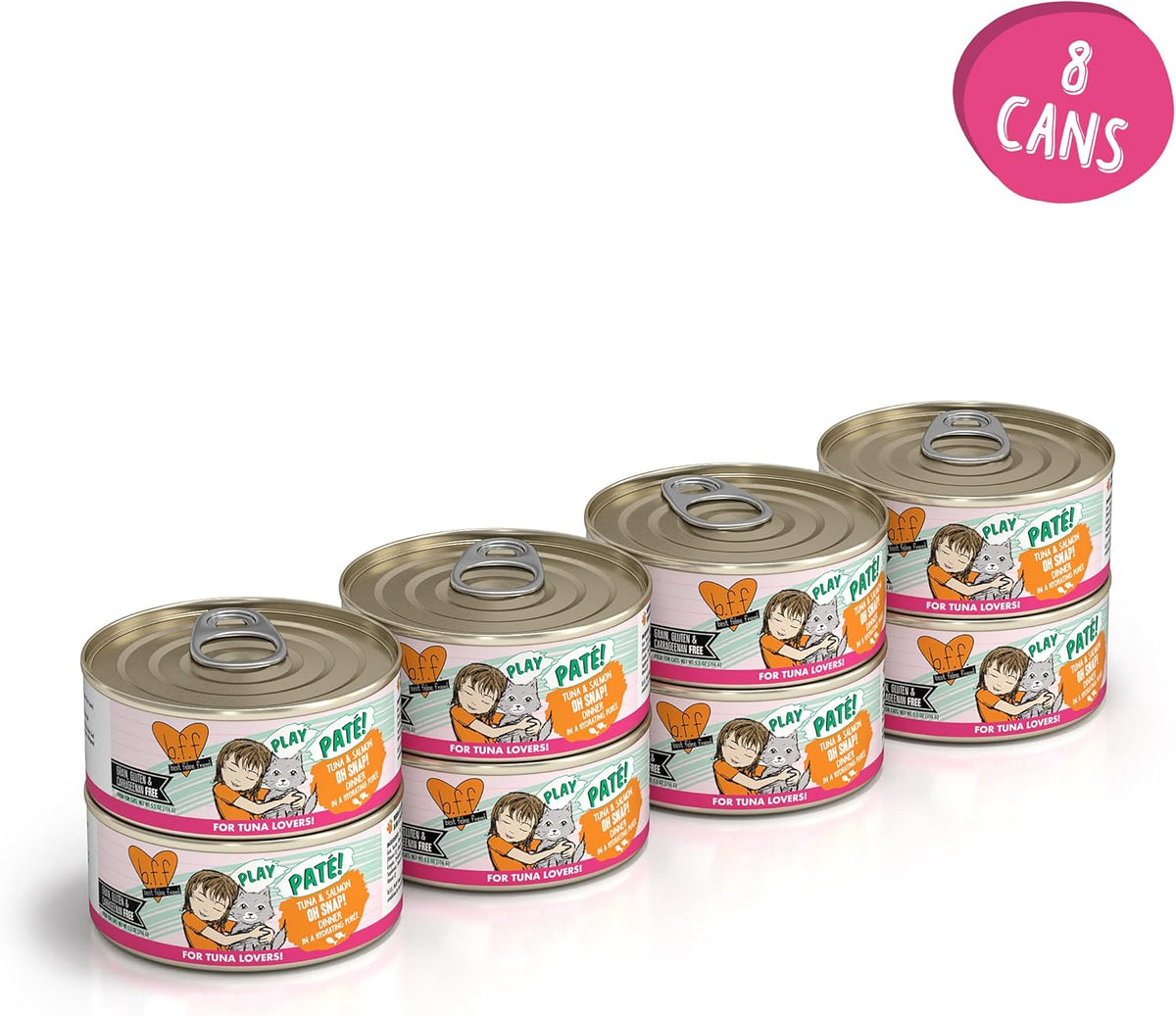 Weruva B.F.F. Play - Best Feline Friend Paté Lovers, Aw Yeah!, Tuna & Salmon Oh Snap! with Tuna &
