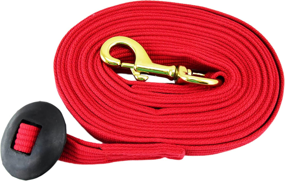 Southwestern Equine Lunge Line for Horses Cotton Horse Lunge Line with Bolt Snap & Rubber Stop