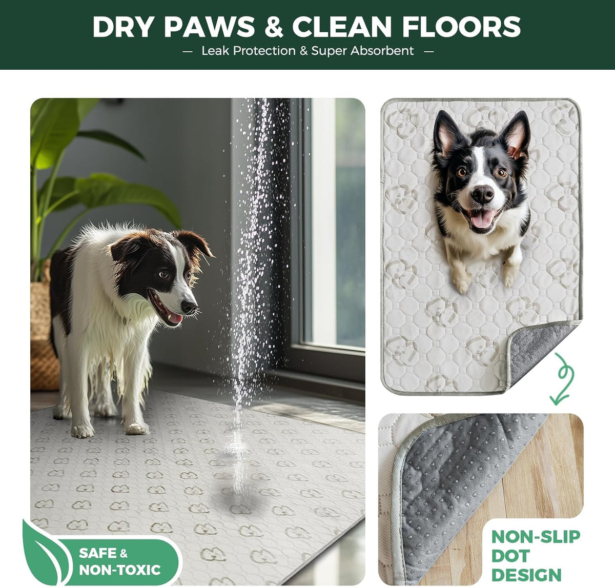 FXW Washable Pee Pads for Dogs, Puppy Pads with Super Absorbent, Specifically Designed for FXW