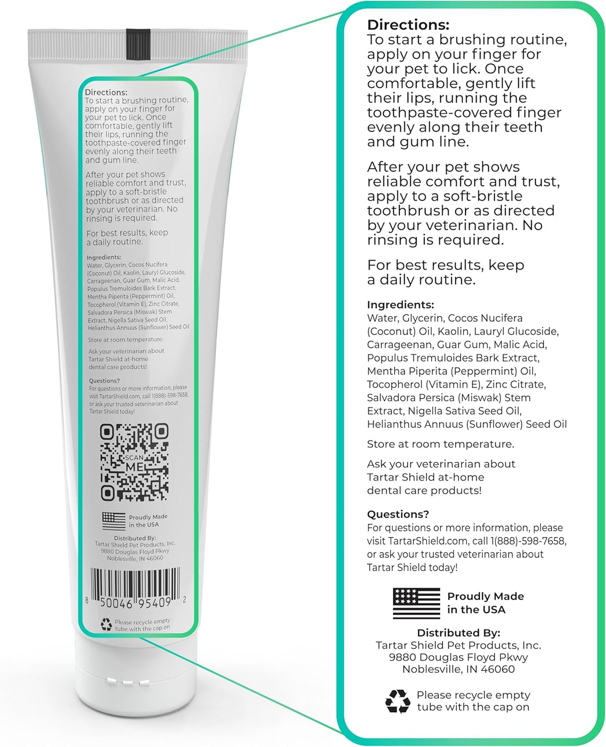 Tartar Shield Pro Care – Natural Enzymatic Pet Toothpaste – Protects Against Plaque & Tartar