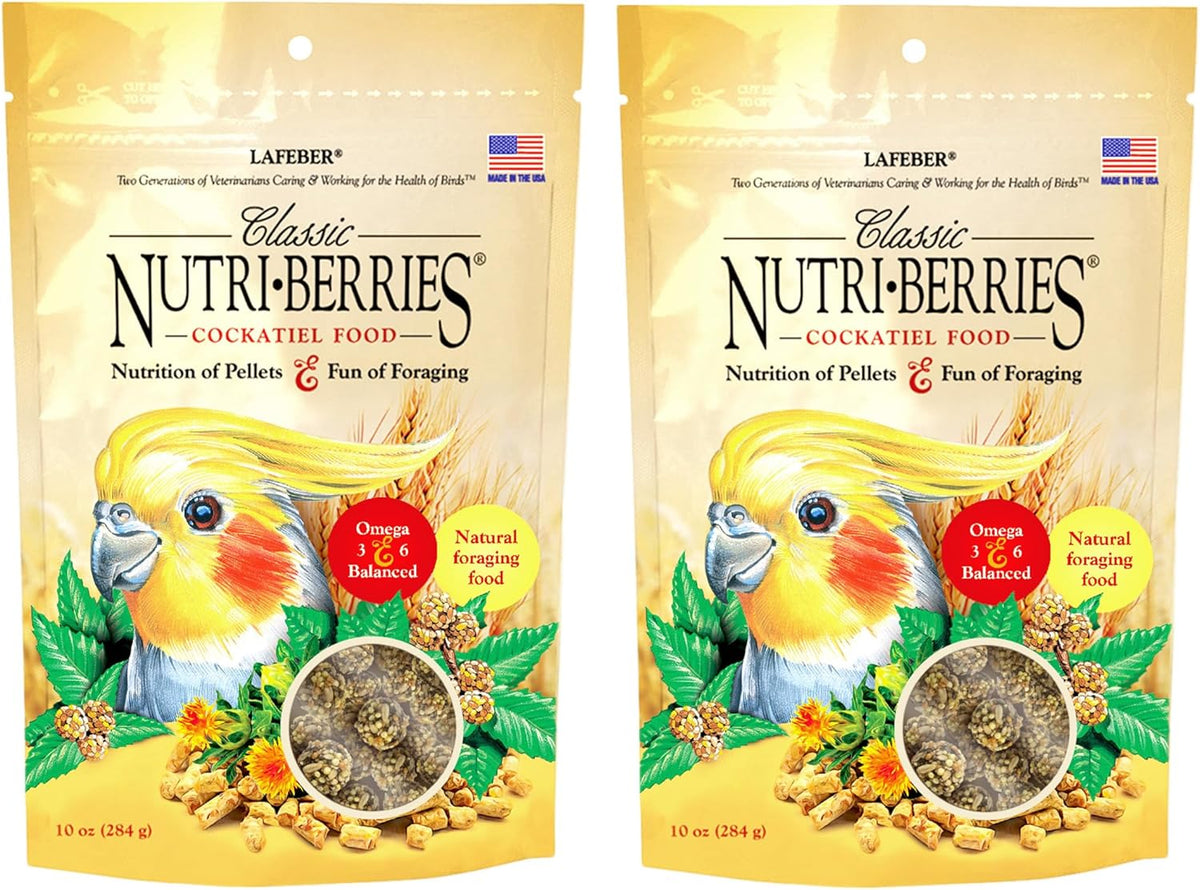 LAFEBER'S Classic Nutri-Berries Pet Bird Food, Made with Non-GMO and Human-Grade Ingredients, for