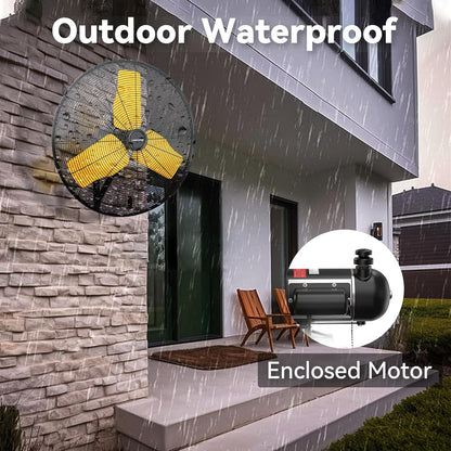 24 Inch 9500 CFM Waterproof Wall Fan Pro Series - Outdoor High Velocity Wall Mount Fan with