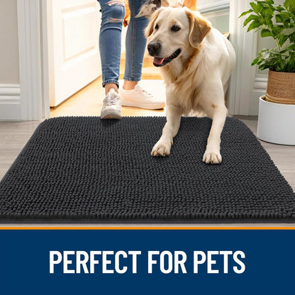 OLANLY Dog Door Mat for Muddy Paws 24x16, Absorbs Moisture and Dirt, Absorbent Non-Slip Washable