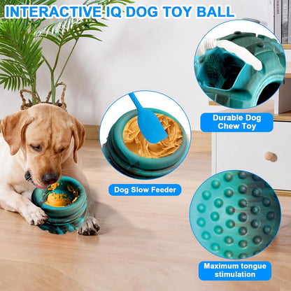 Yipetor Frozen Treat Dispensing Dog Toy - Large Chew Toy, Freezable Fillable Rubber, Reduces